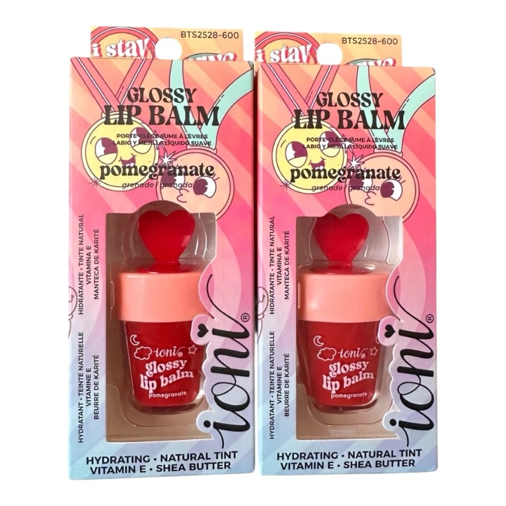 IONI GLOW GETTER I STAY WINNING RED POMEGRANATE GLOSSY TINT LIP BALM LIPGLOSS